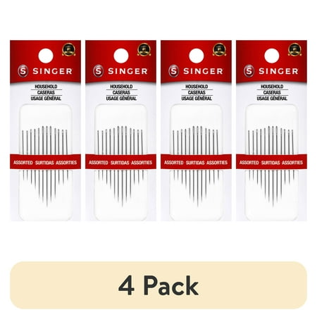 (4 pack) SINGER Assorted Steel Household Hand-Sewing Needles, Assorted Sizes, 12 Pieces price history and forecast - SINGER 00389
