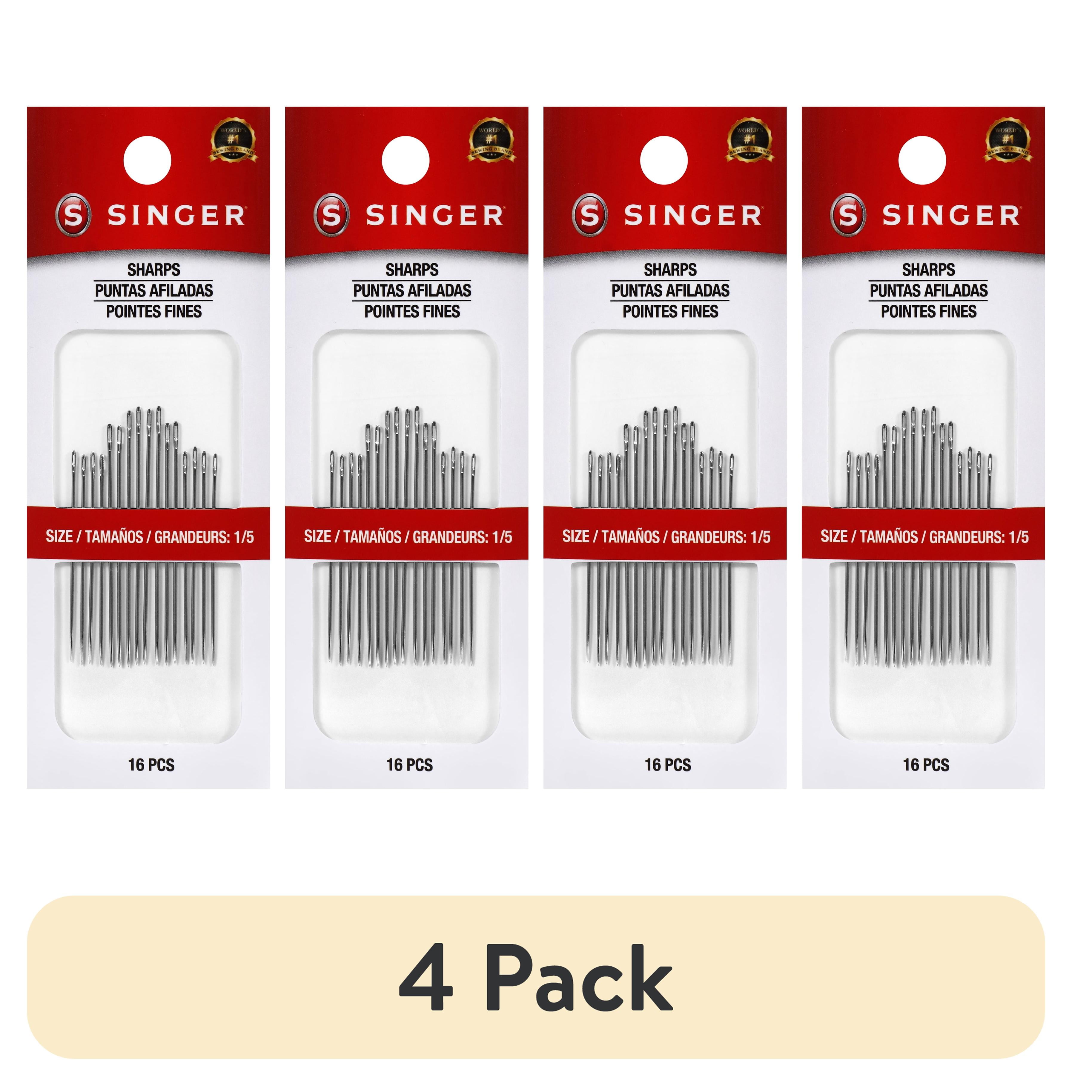 Needles ストレート　Sサイズ　白黒 SINGER Sharps Steel Hand-Sewing Needles, Sizes 1/5, 16