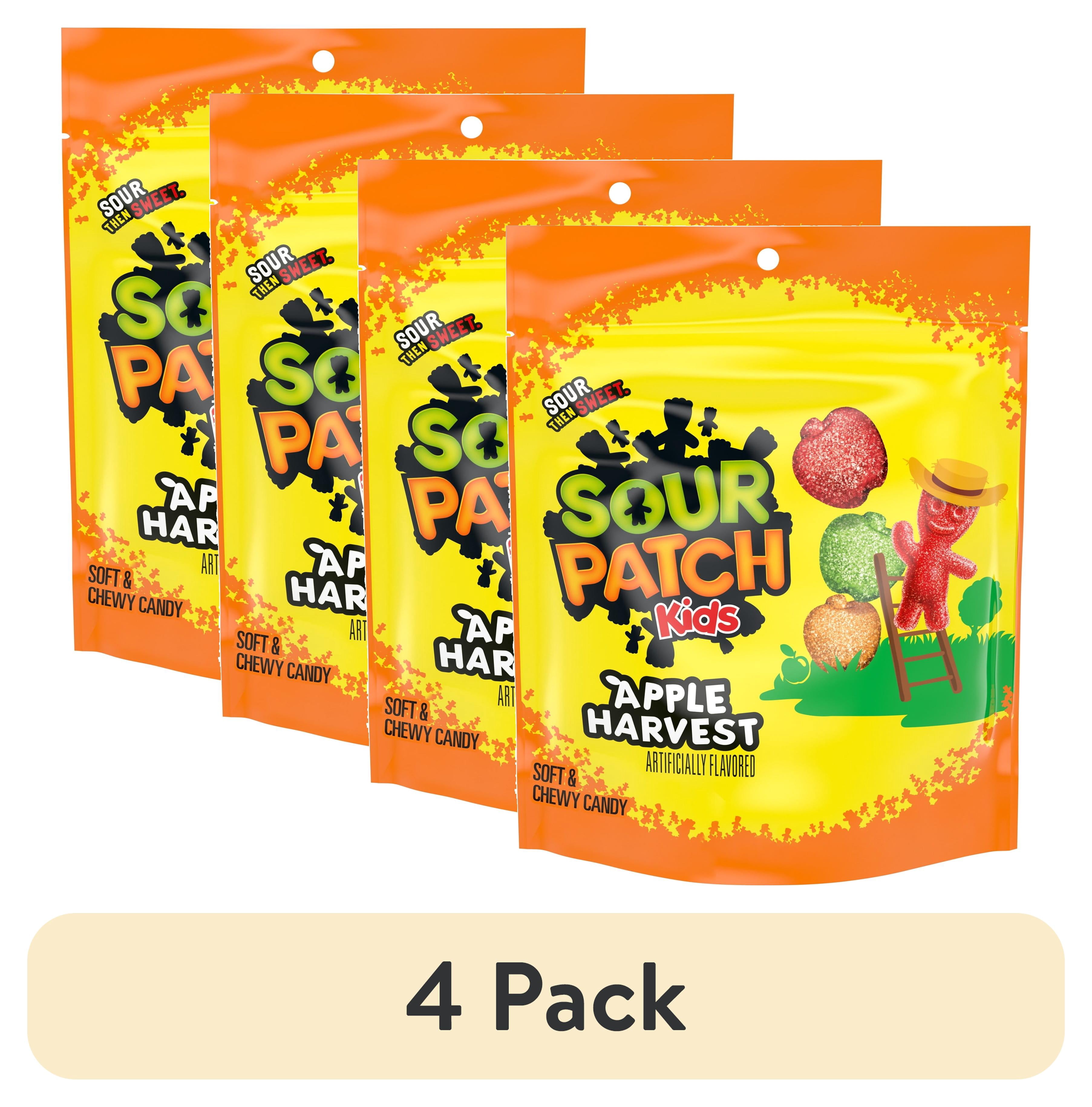(4 pack) SOUR PATCH KIDS Apple Harvest Soft & Chewy Candy, 10 oz