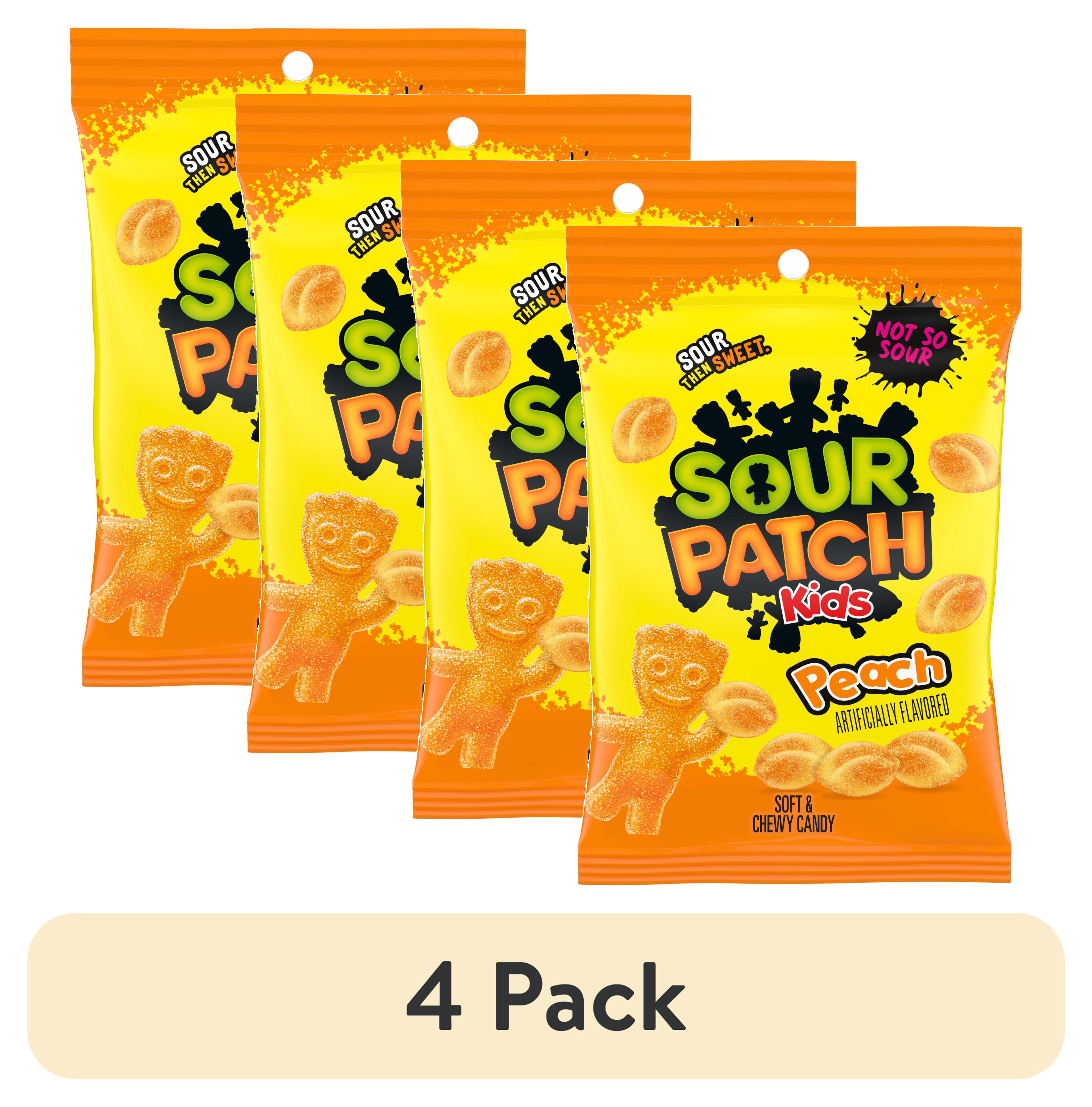 (4 pack) SOUR PATCH KIDS Peach Soft and Chewy Candy, 8.07 oz