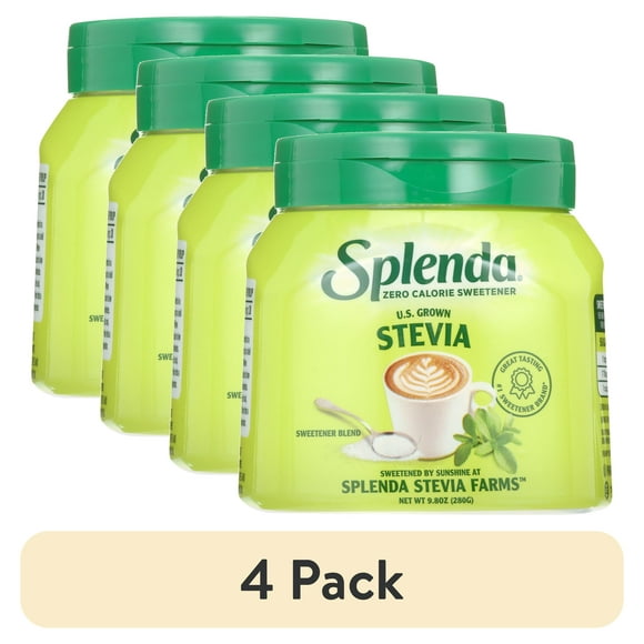 (4 pack) Splenda Naturals Stevia Sweetener, Instant, Gluten Free, 9.8 oz Shelf Stable Plastic Jar