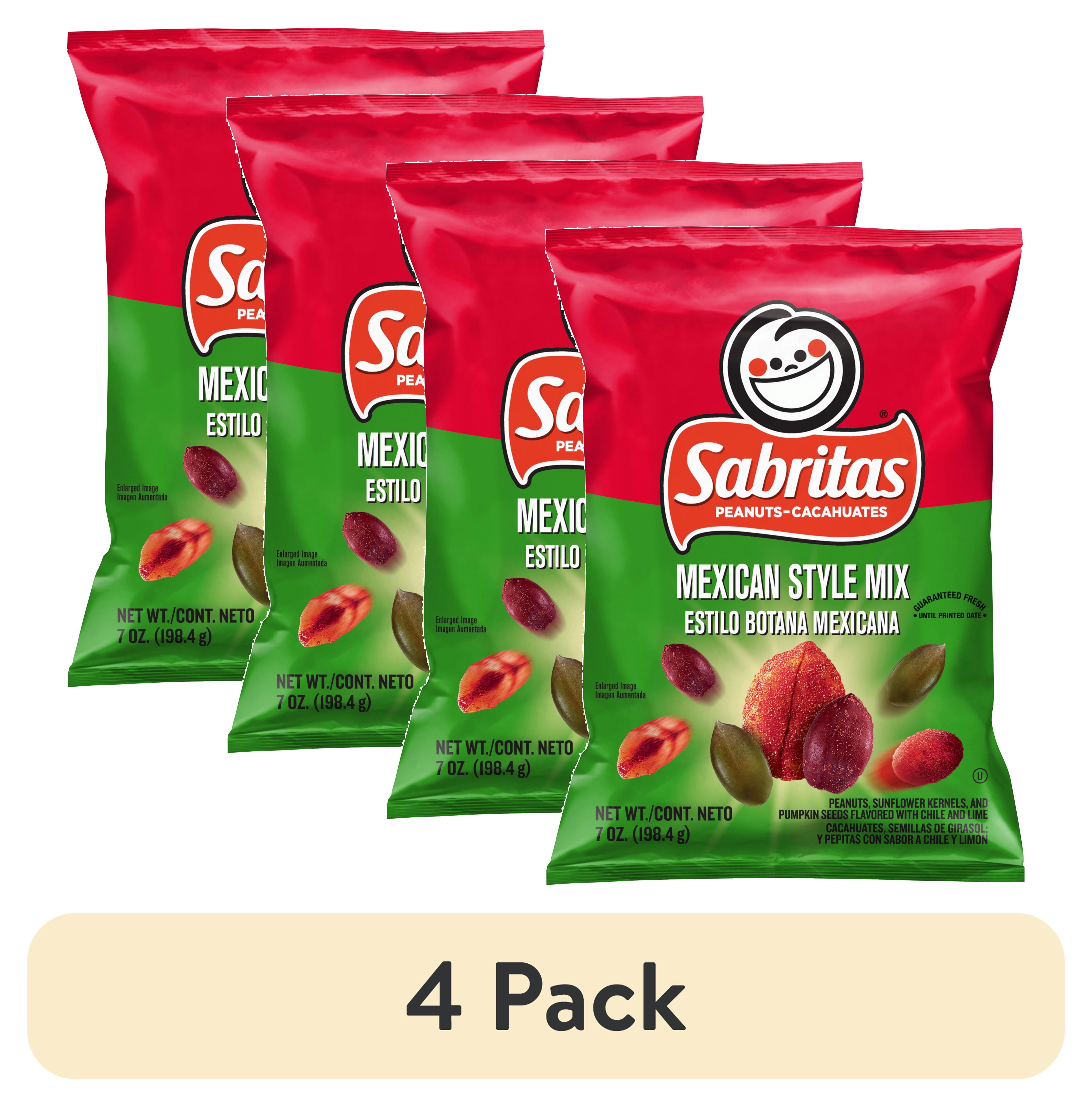 (4 pack) Sabritas Snacks Mexican Style Mix Chile and Lime, 7 oz Bag