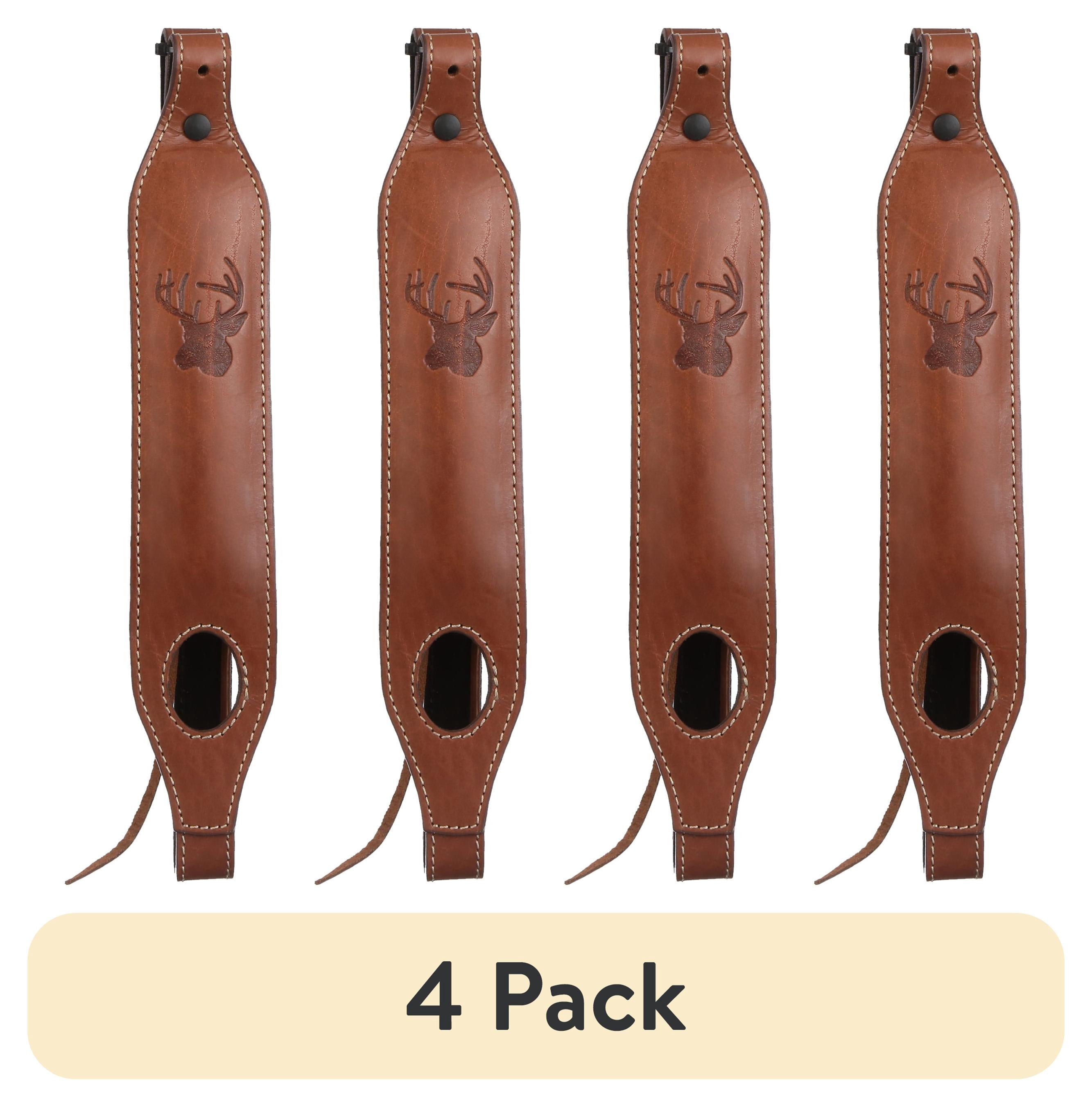 (4 pack) Saddle Mate Rugged Buffalo Brown Leather Gun Sling with Padding