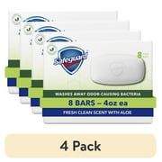 (4 pack) Safeguard Bar Soap Fresh Clean Scent with Aloe, 4oz (8 Count)
