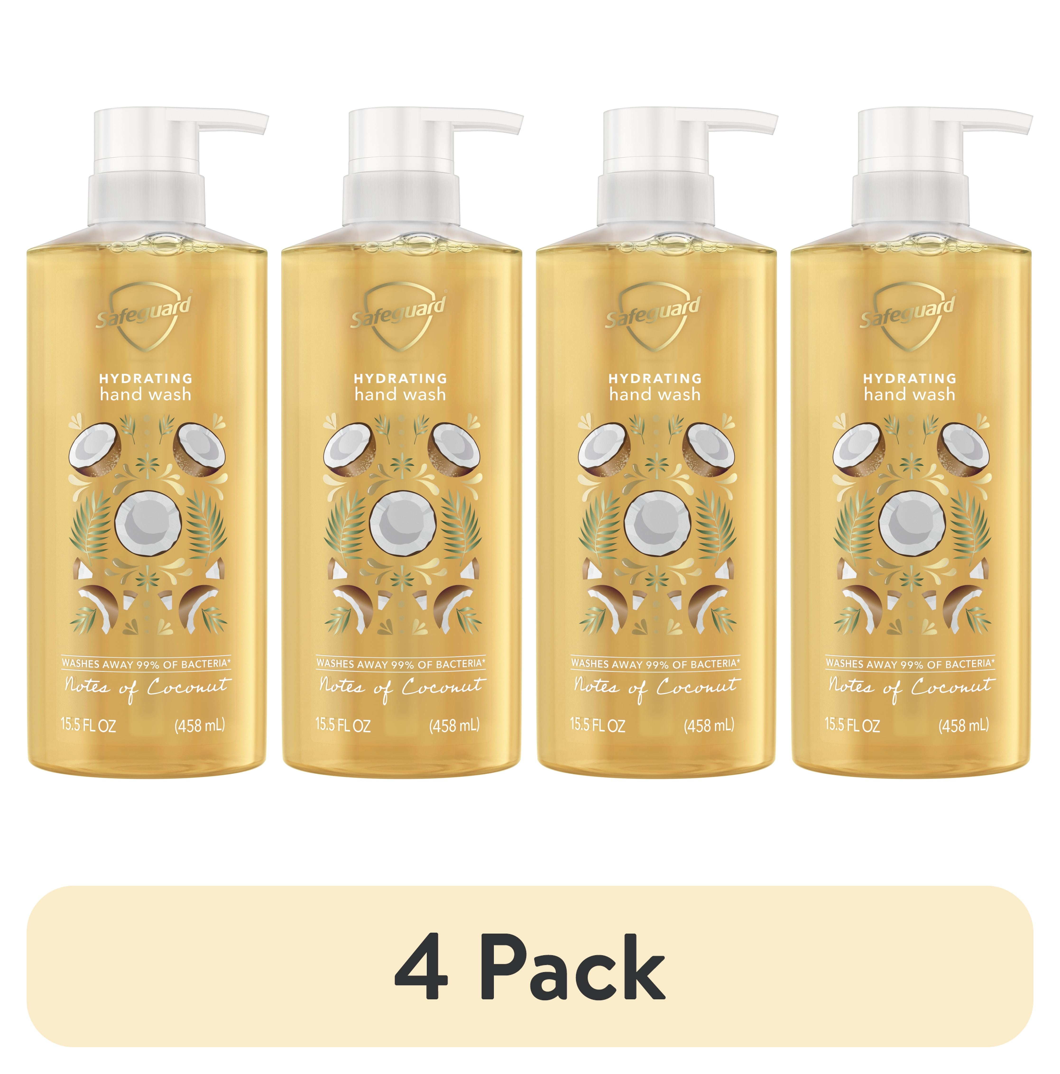 (4 pack) Safeguard Liquid Hand Soap Nourishing Notes of Coconut, 15.5 fl oz