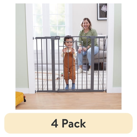 (4 pack) Safety 1st Contemporary Tall-and-Wide Gate, Grey