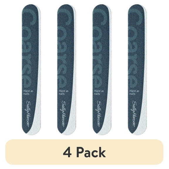 (4 pack) Sally Hansen Beauty Tools, Hard As Nails, Coarse Nail Board, Nail File, 1 Count, Nail File Board, Coarse Nail File, Shapes Nails