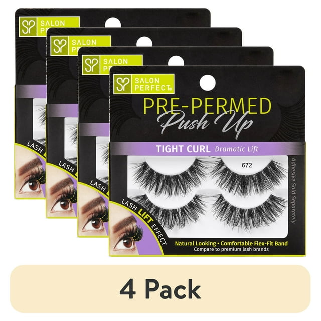 (4 pack) Salon Perfect Pre-Permed Lash, 672, 2 pairs