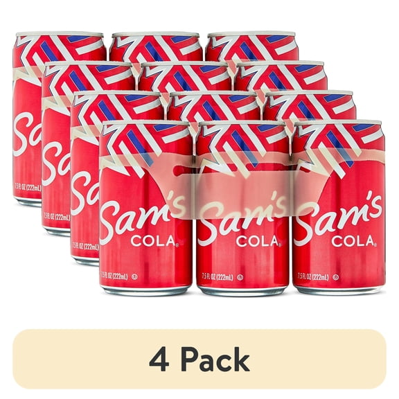 (4 pack) Sam's Cola, 7.5 fl oz, 6 Pack Cans