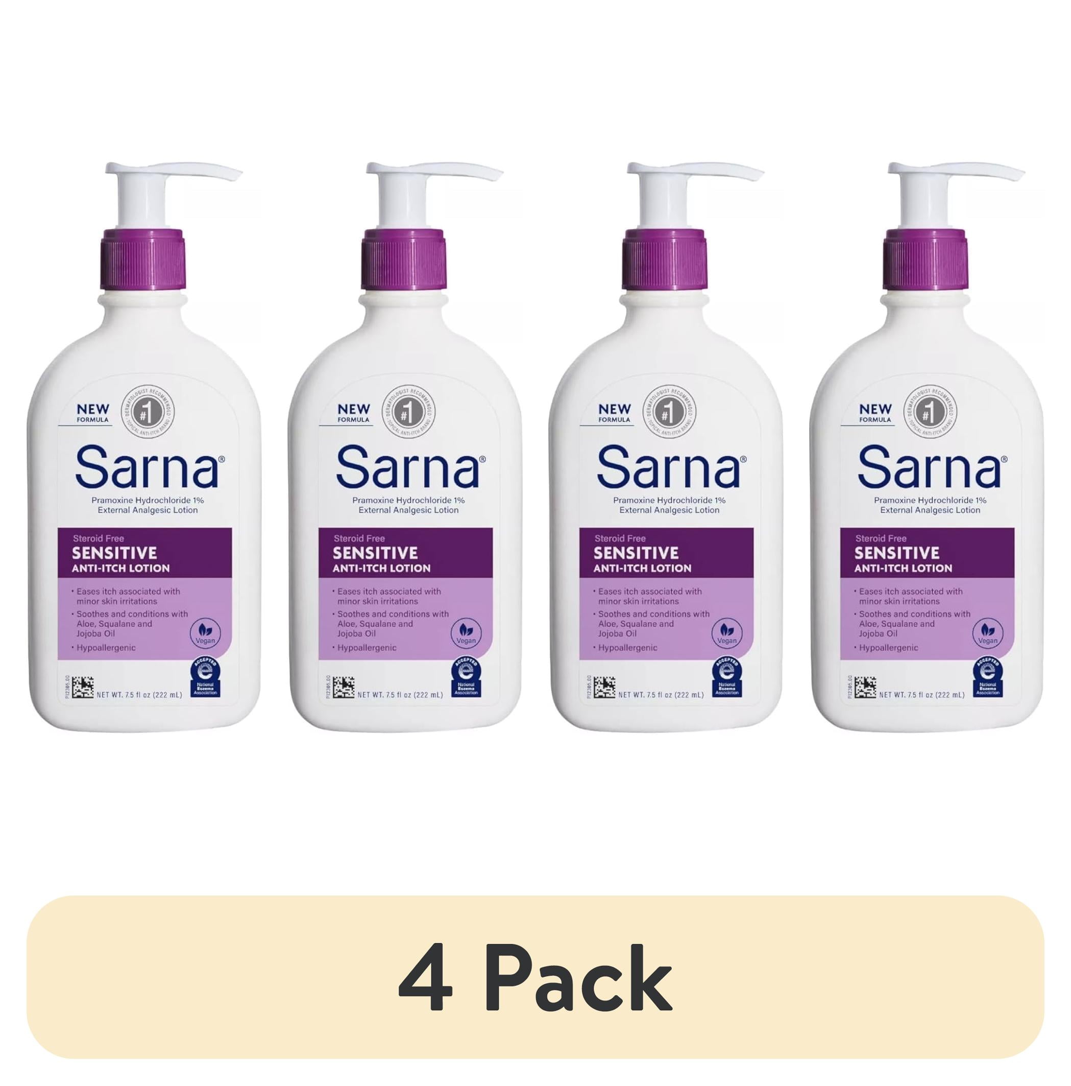 (4 pack) Sarna Sensitive Anti-Itch Lotion, 7.5-Ounce (222 mL) Each