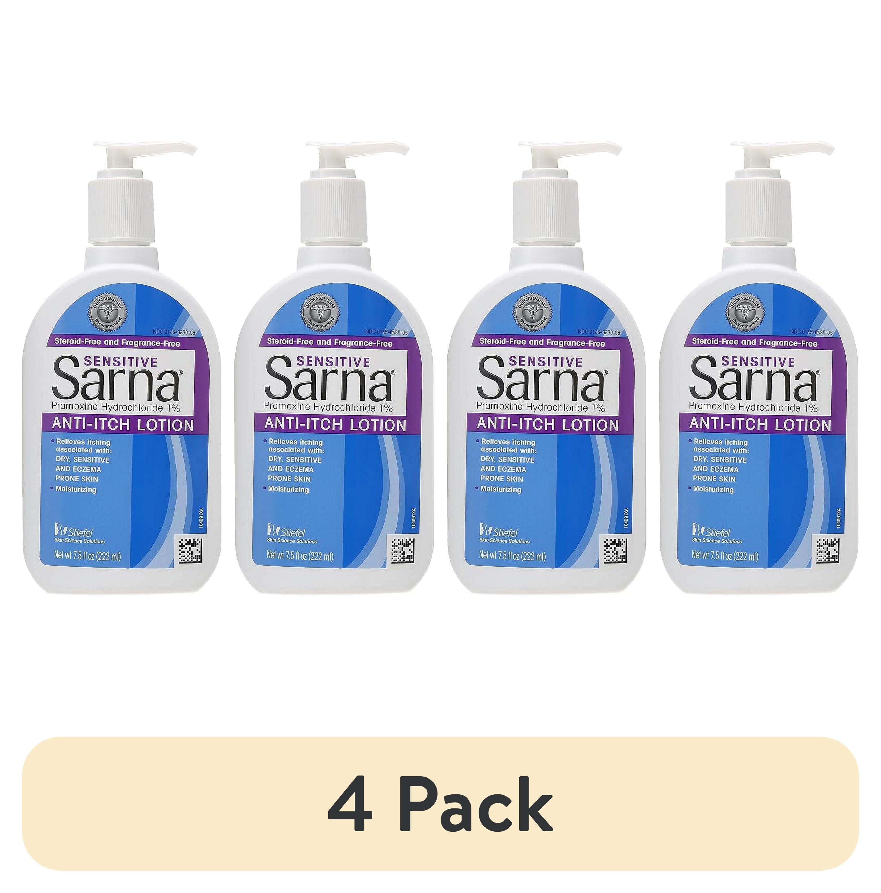 (4 pack) Sarna Sensitive Anti-Itch Lotion for Eczema and Sensitive Dry Skin Itch Relief, 7.5 Ounce