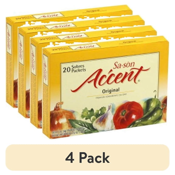 (4 pack) Sason Accent Original Premium Quality Seasoning 20 Count pack by Sason