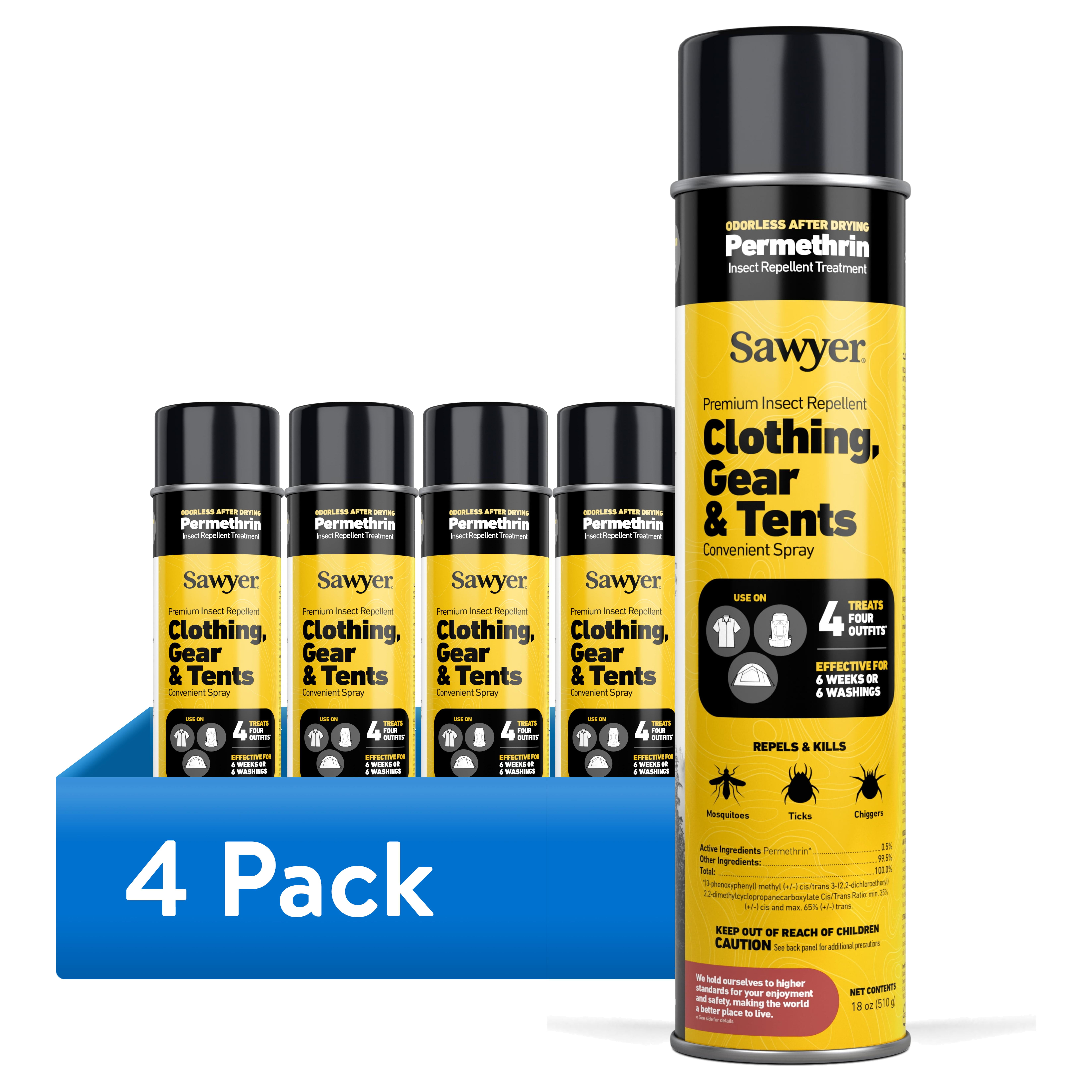 (4 pack) Sawyer Products Premium Permethrin Insect Repellent Aerosol ...