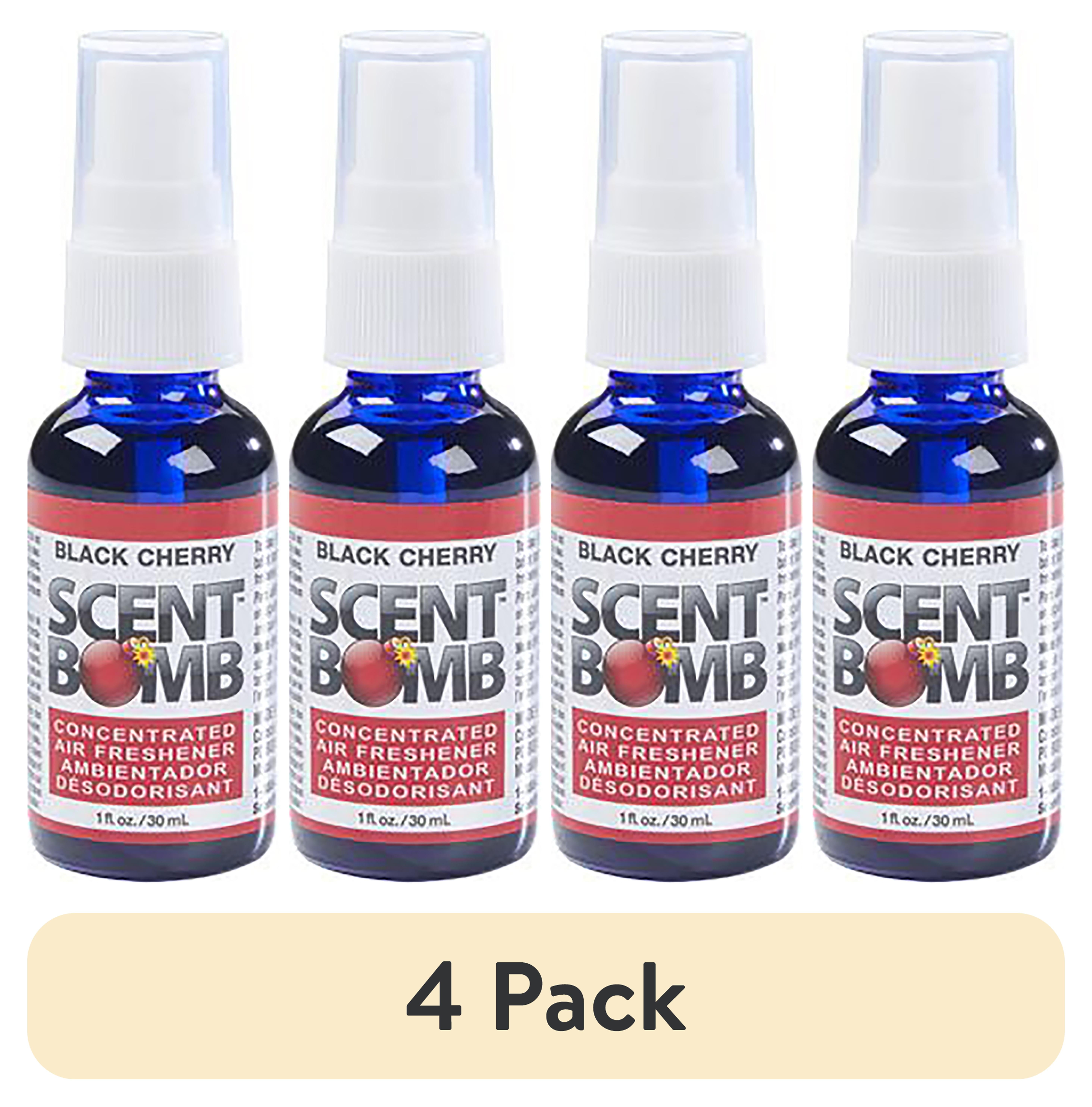 (4 pack) Scent Bomb Black Cherry Scent Spray Air Freshener, 1 oz