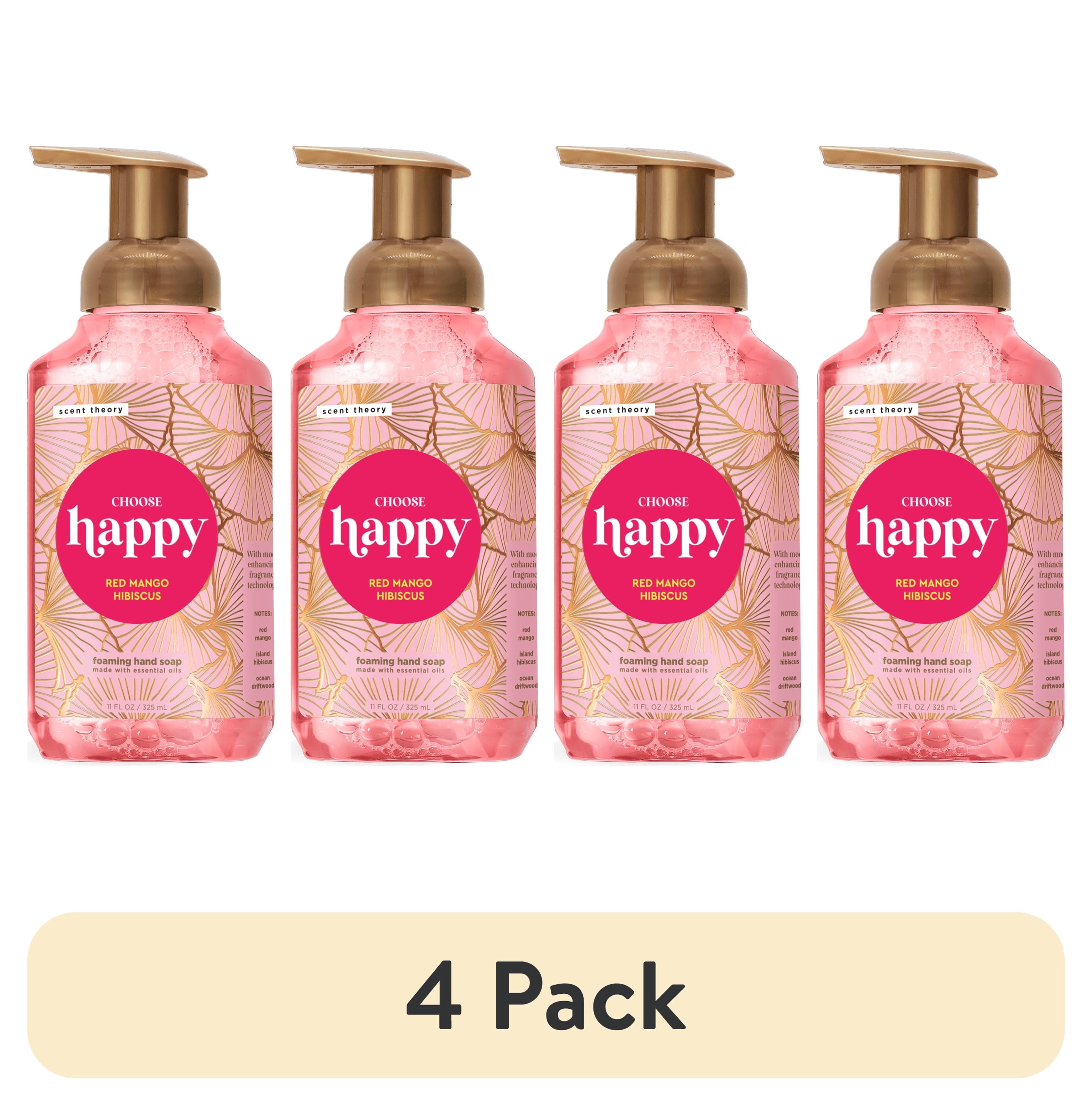(4 pack) Scent Theory Foaming Hand Soap, Choose Happy Scented, 11 fl oz