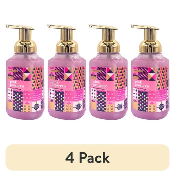 (4 pack) Scent Theory Holiday Foaming Hand Soap, Pink Prosecco, 8 fl oz