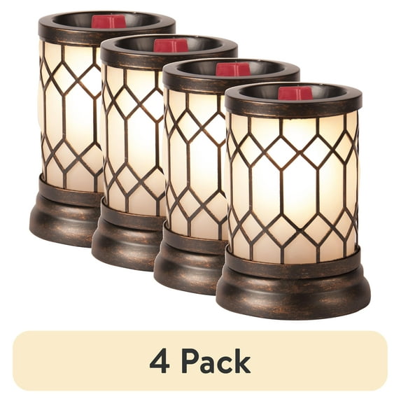 (4 pack) ScentSationals Full-Size Wax Warmer, Bronze Lantern