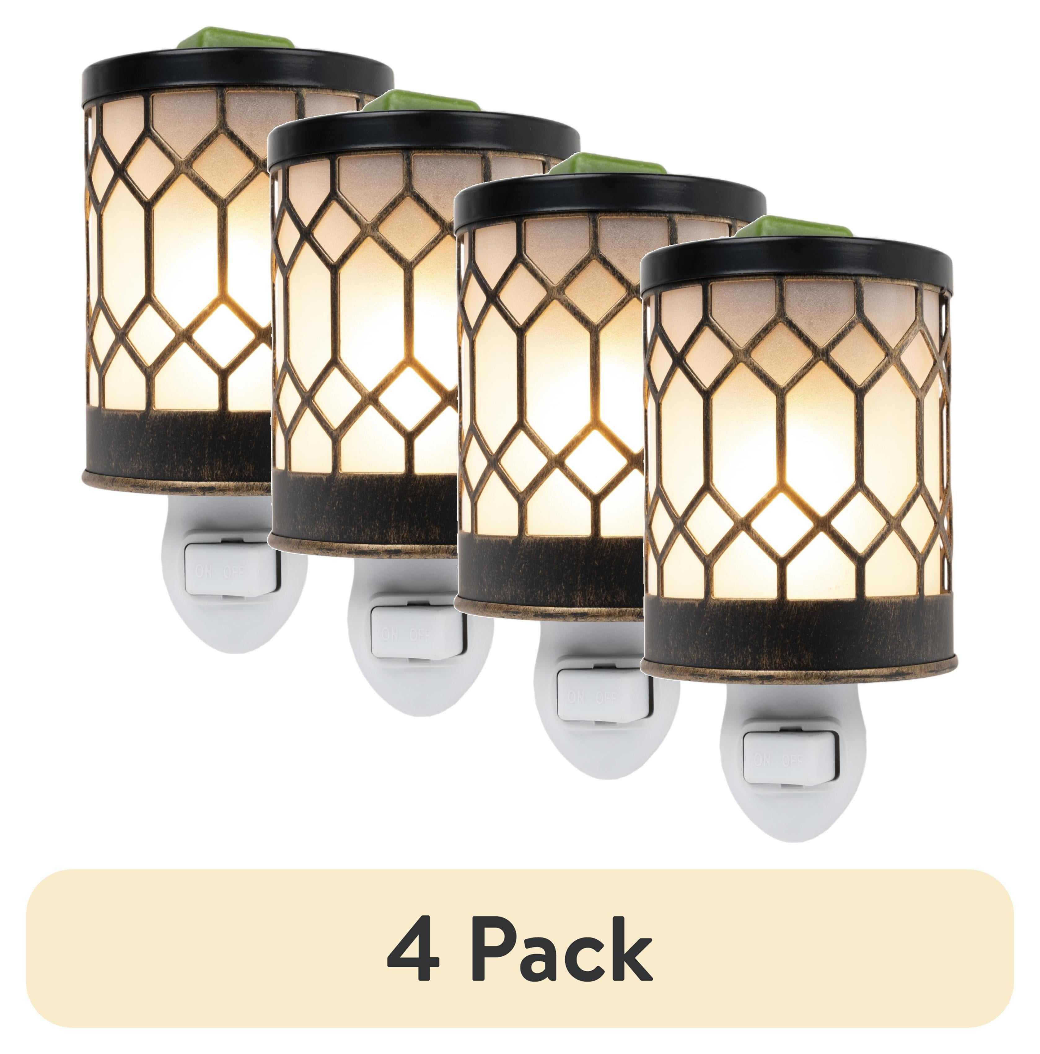 (4 pack) ScentSationals Wall Accent Scented Wax Warmer, Bronze Lantern