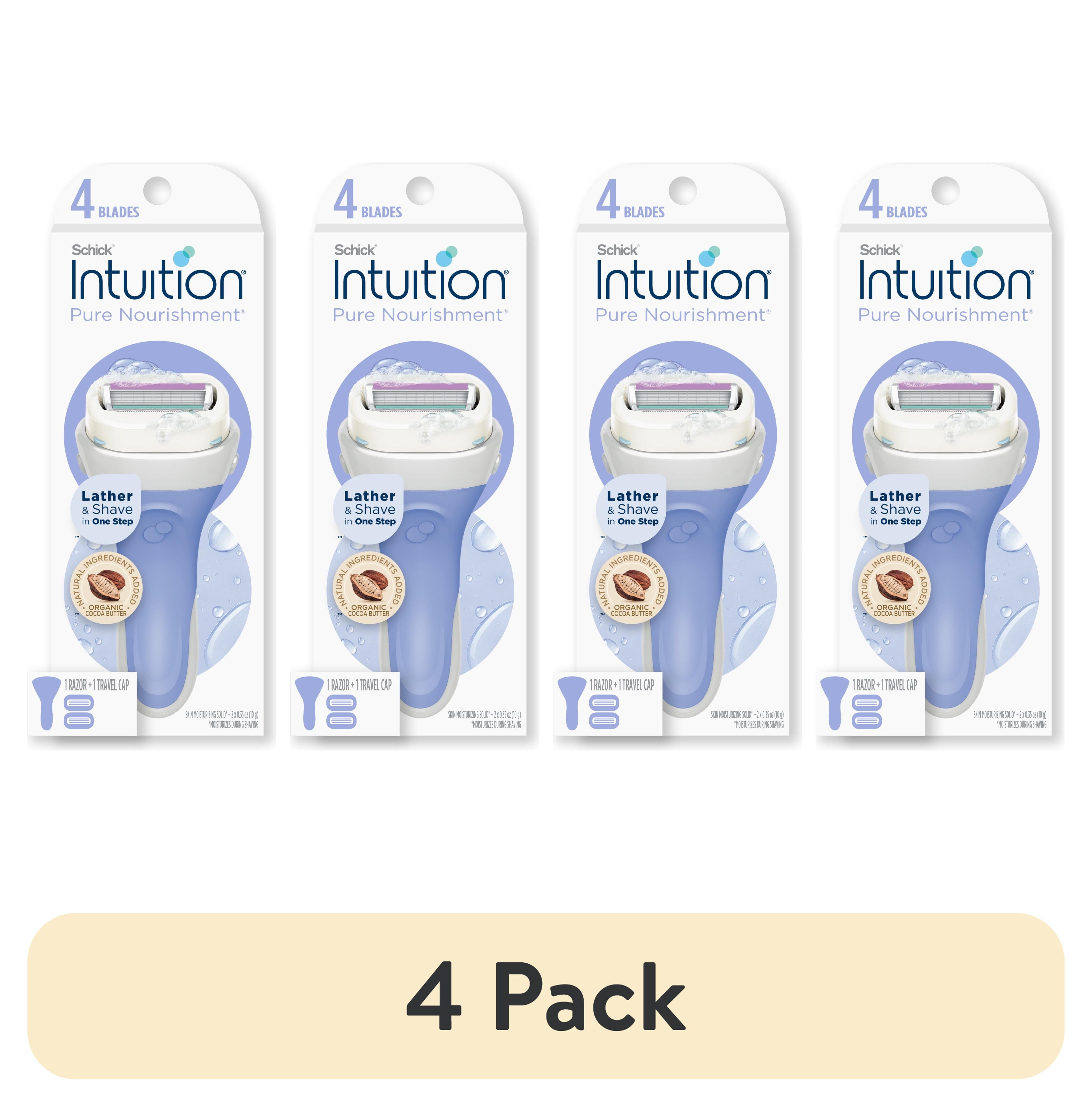 Brandclub - (4 pack) Schick Intuition Pure Nourishment 4-Blade Women's ...