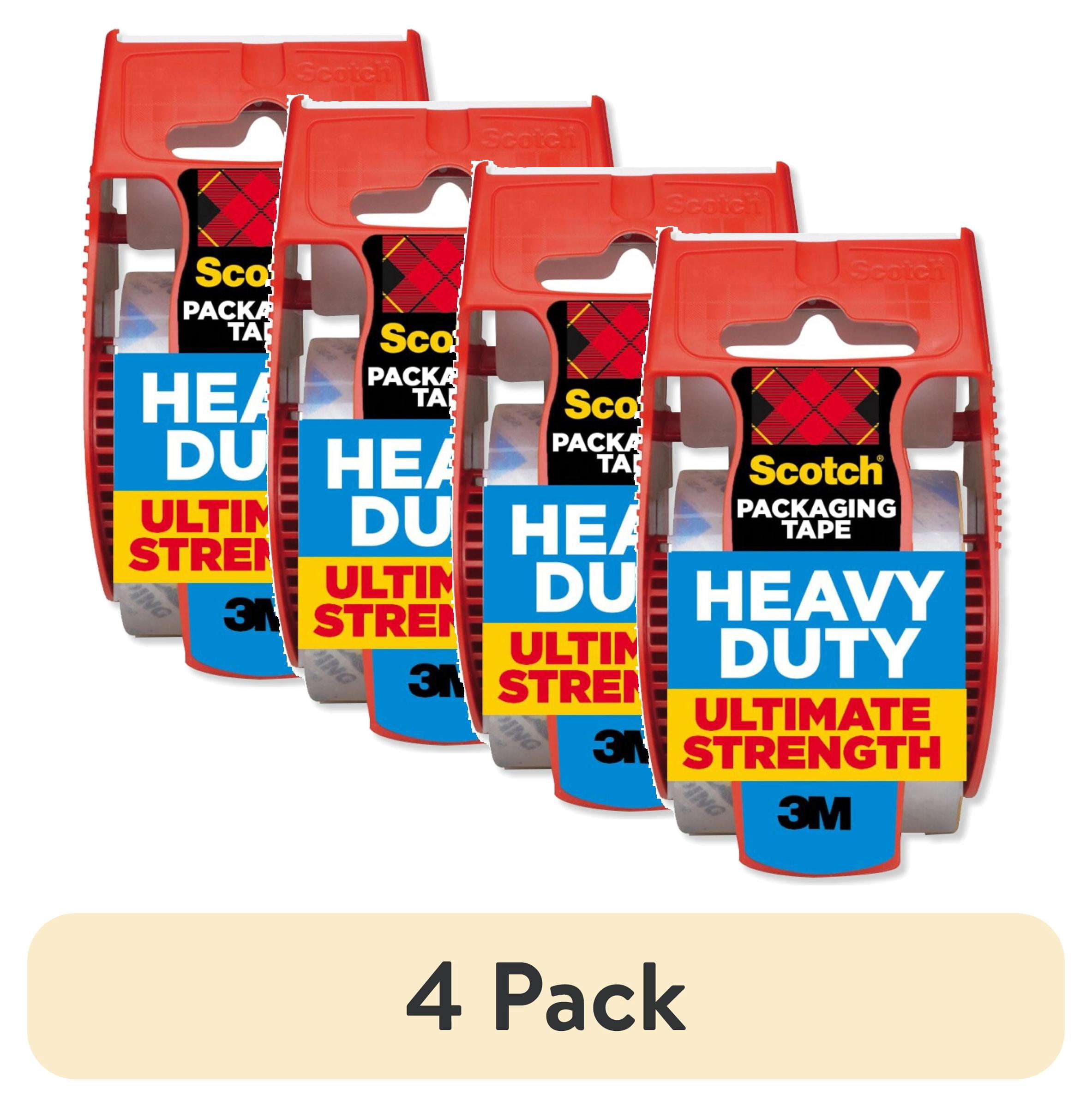 (4 pack) Scotch Heavy Duty Packaging Tape, Clear, 1.88 in. x 25.6 yd, 1 Total