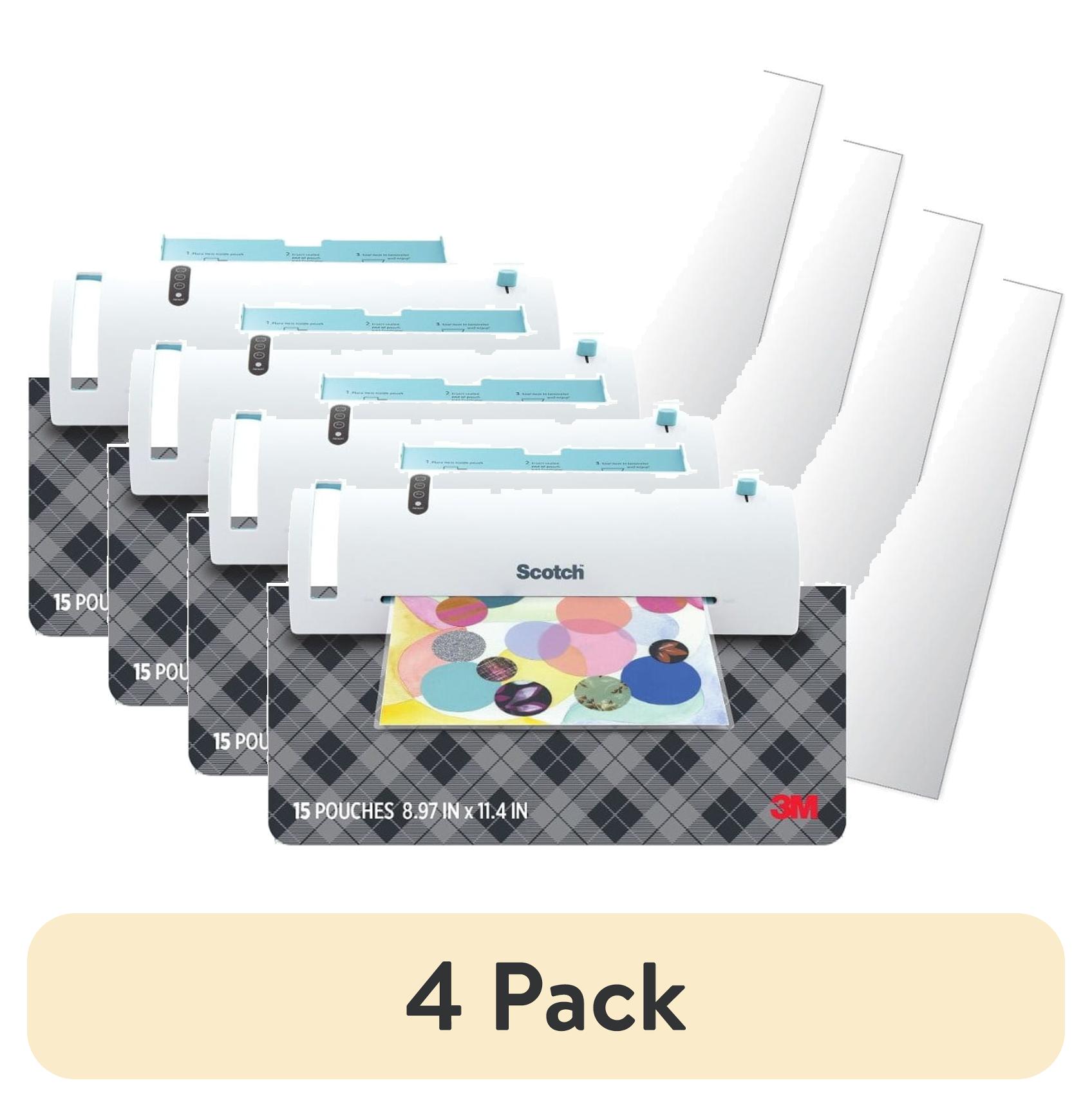 (4 pack) Scotch Thermal Laminating Pouches, 15 Count, 8.5" x 11", 3 Mil