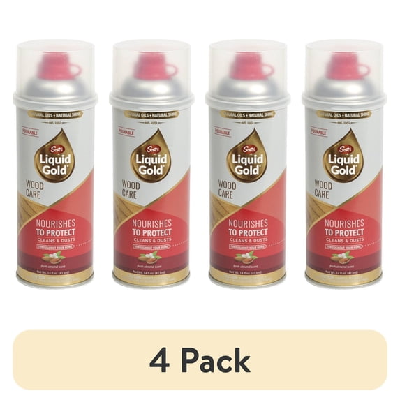 (4 pack) Scotts Liquid Gold Wood Care Pourable Surface Care Protection 14oz