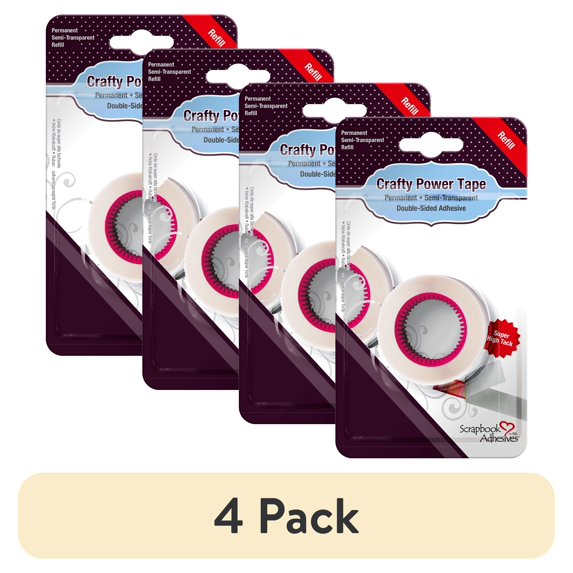 (4 pack) Scrapbook Adhesives Crafty Power Tape Refill-.25"X20' For 01637