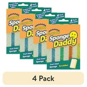4 pack Scrub Daddy Sponge Daddy Non-Scratch Sponges, 4 Count