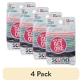 thumbnail image 1 of (4 pack) Scunci No Damage Hair Elastics, Assorted Colors & Black, 30-Count, 1 of 3