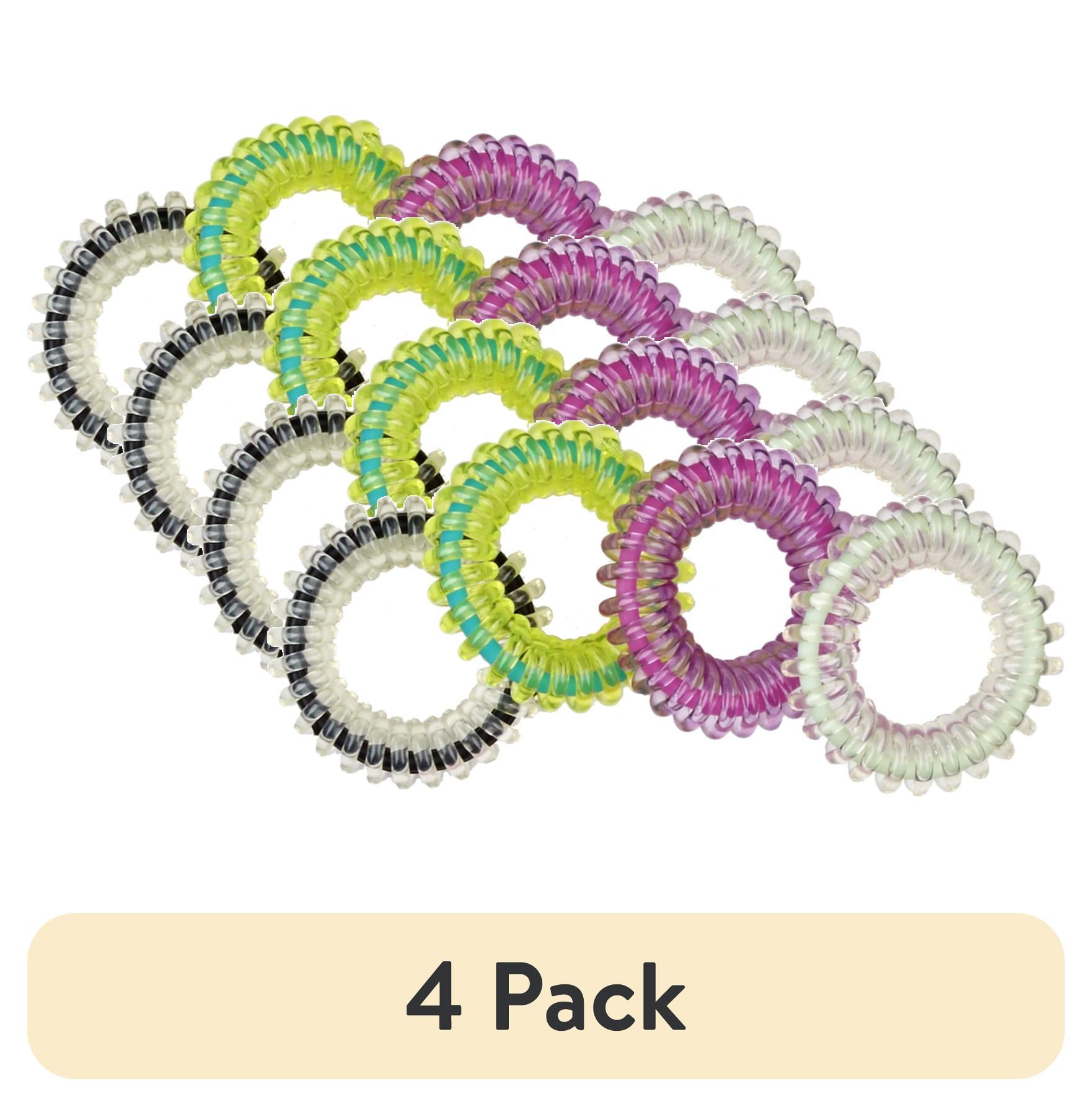 (4 pack) Scunci Spirals No Slip Grip Ponytailers, Assorted, 5 Ct