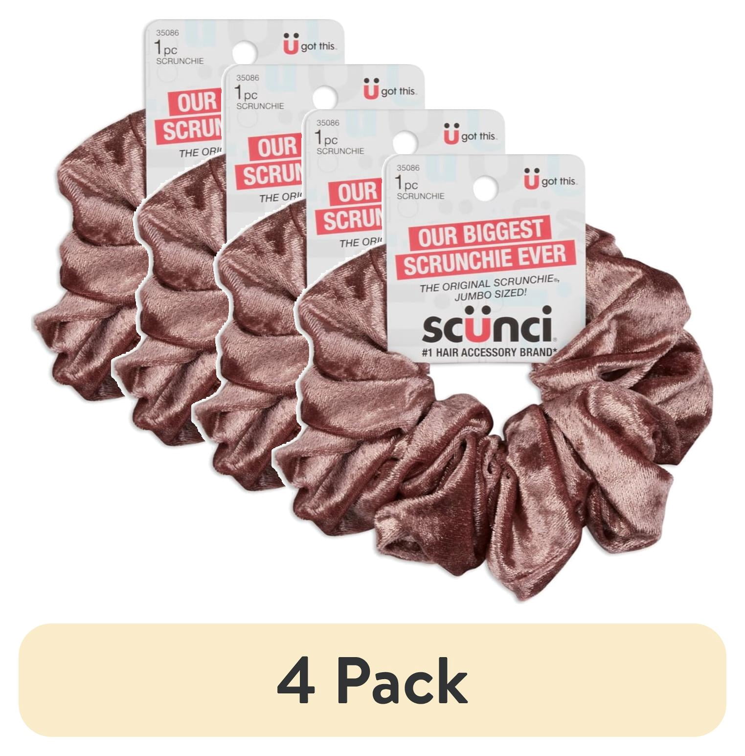 (4 pack) Scunci Velvet Jumbo Scrunchie