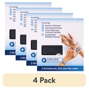 4 pack Sea-Band Nausea & Motion Sickness Acupressure Wristband, Adult, 1 Pair