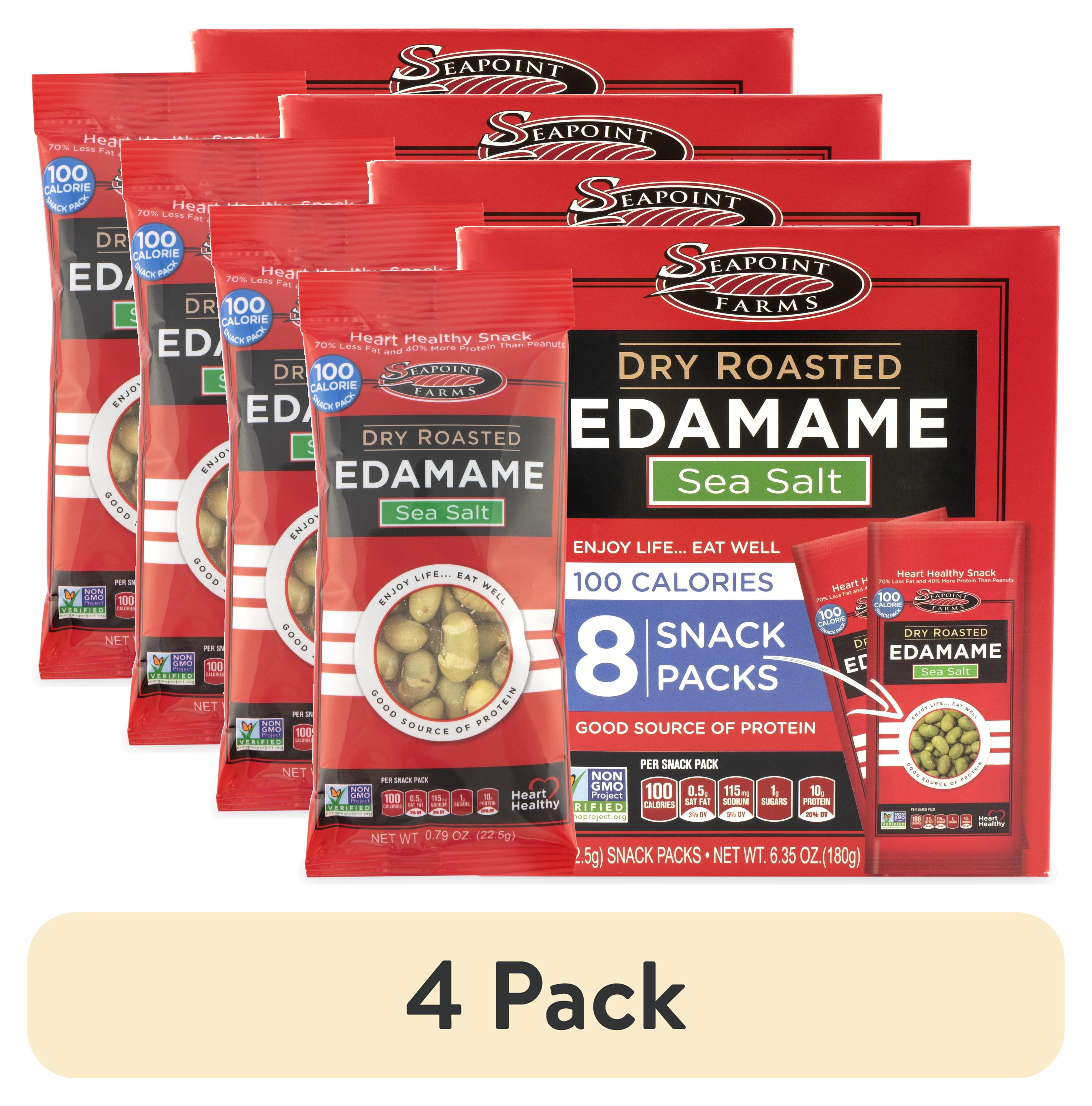 (4 pack) Seapoint Farms 100 Calorie Snack Packs, Sea Salt Dry Roasted ...