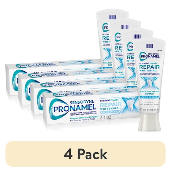(4 pack) Sensodyne Pronamel Intensive Enamel Repair Toothpaste for Sensitive Teeth and Cavity Protection 3.4 Oz, for Adults