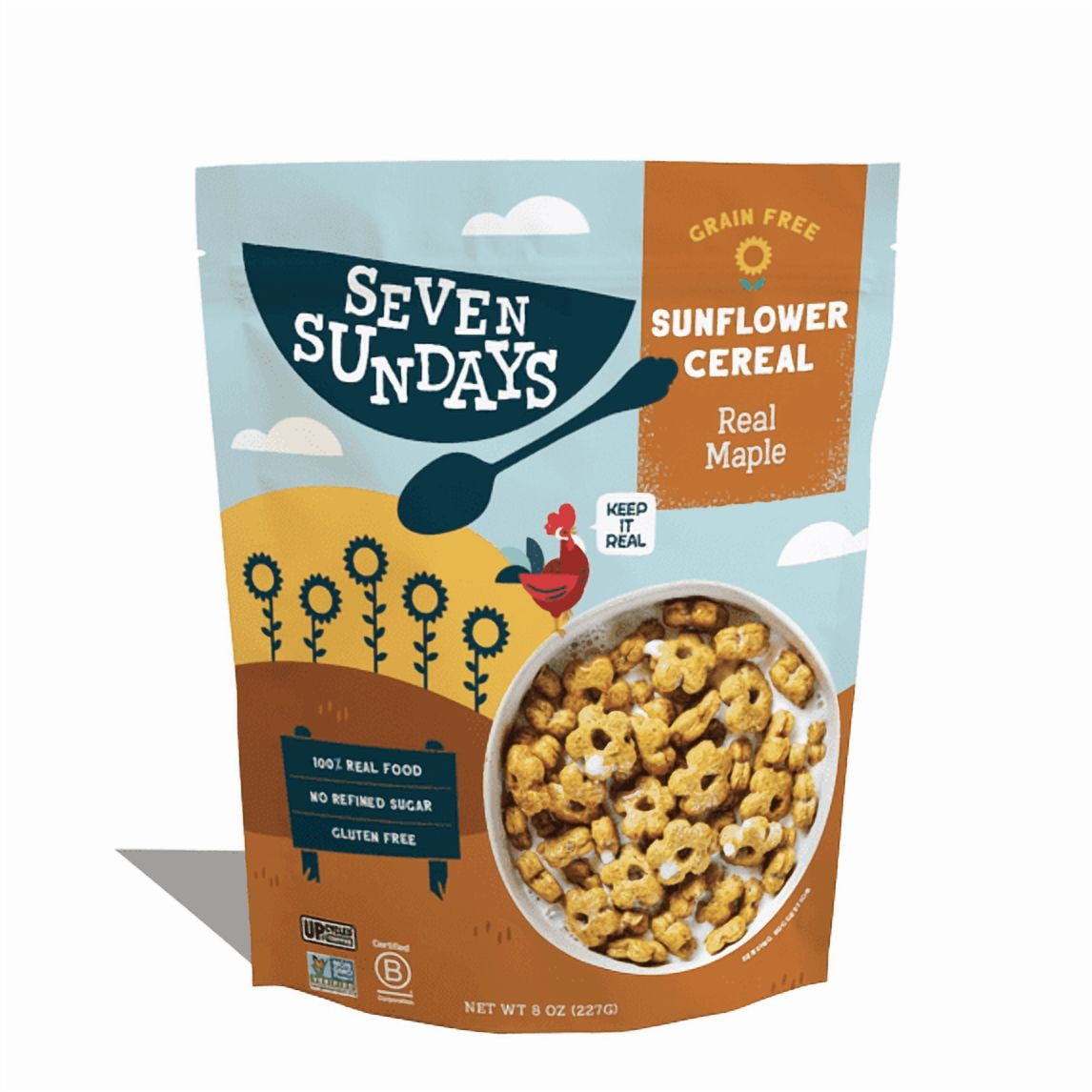 (4 pack) Seven Sundays- Grain Free, Gluten Free, Sunflower Cereal, Real Maple, 8oz.