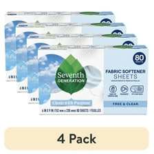 2X - Seventh Generation Fabric Softener Sheets Free Clear - 80ct ...