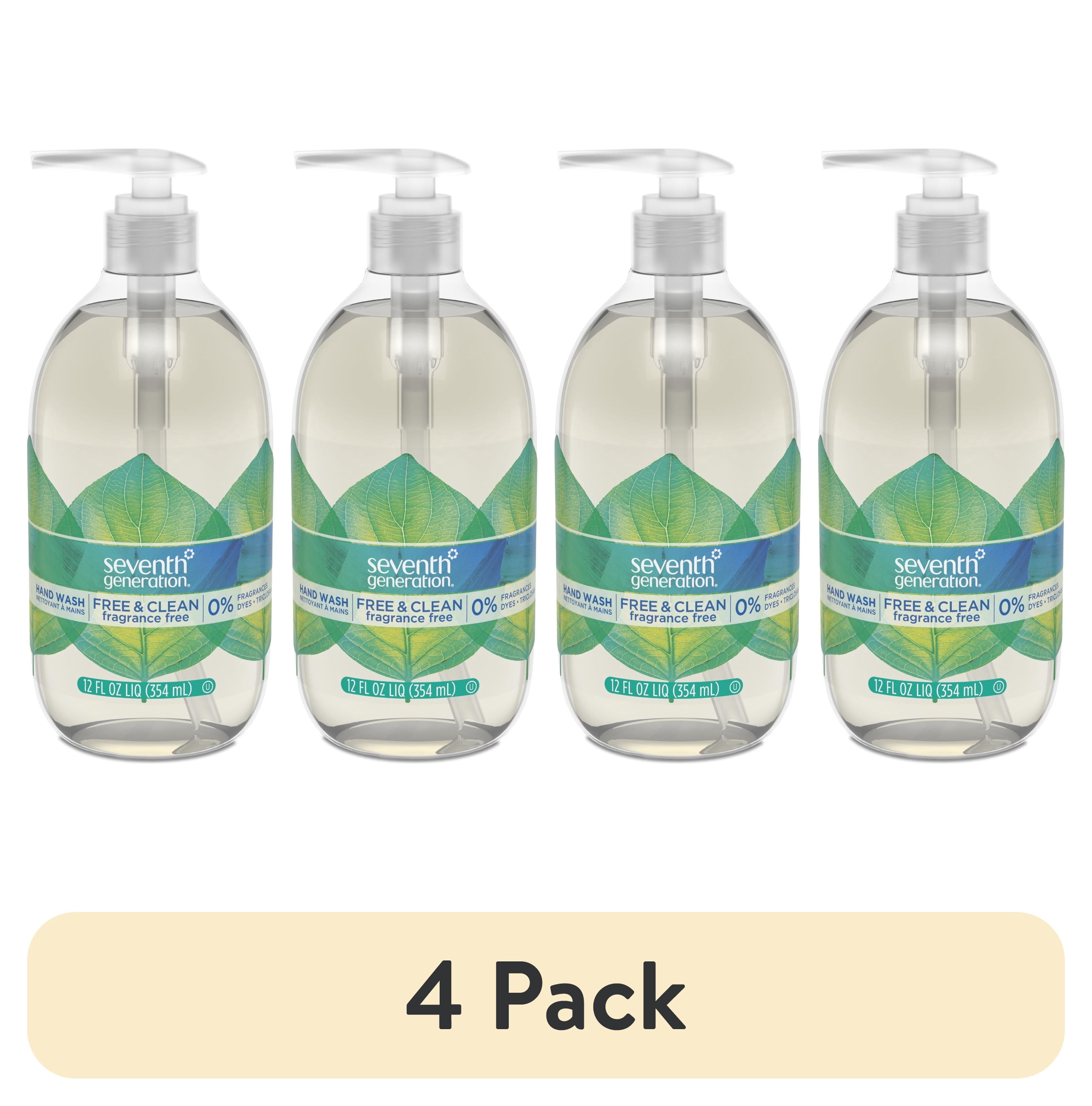 (4 pack) Seventh Generation Free & Clear Hand Wash Soap Fragrance Free 12 oz