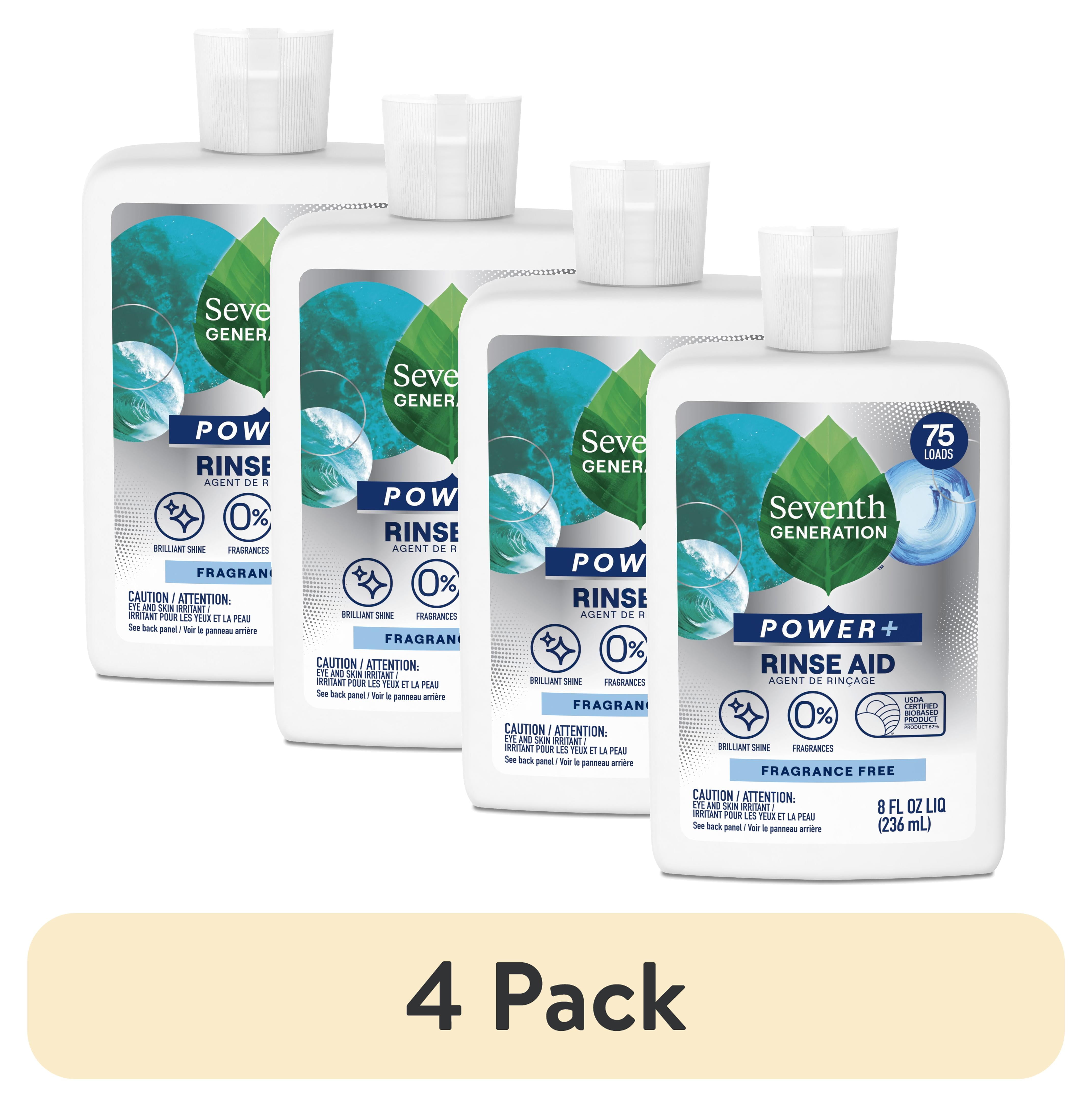 (4 pack) Seventh Generation Rinse Aid Free and Clear 8 fl oz Liq
