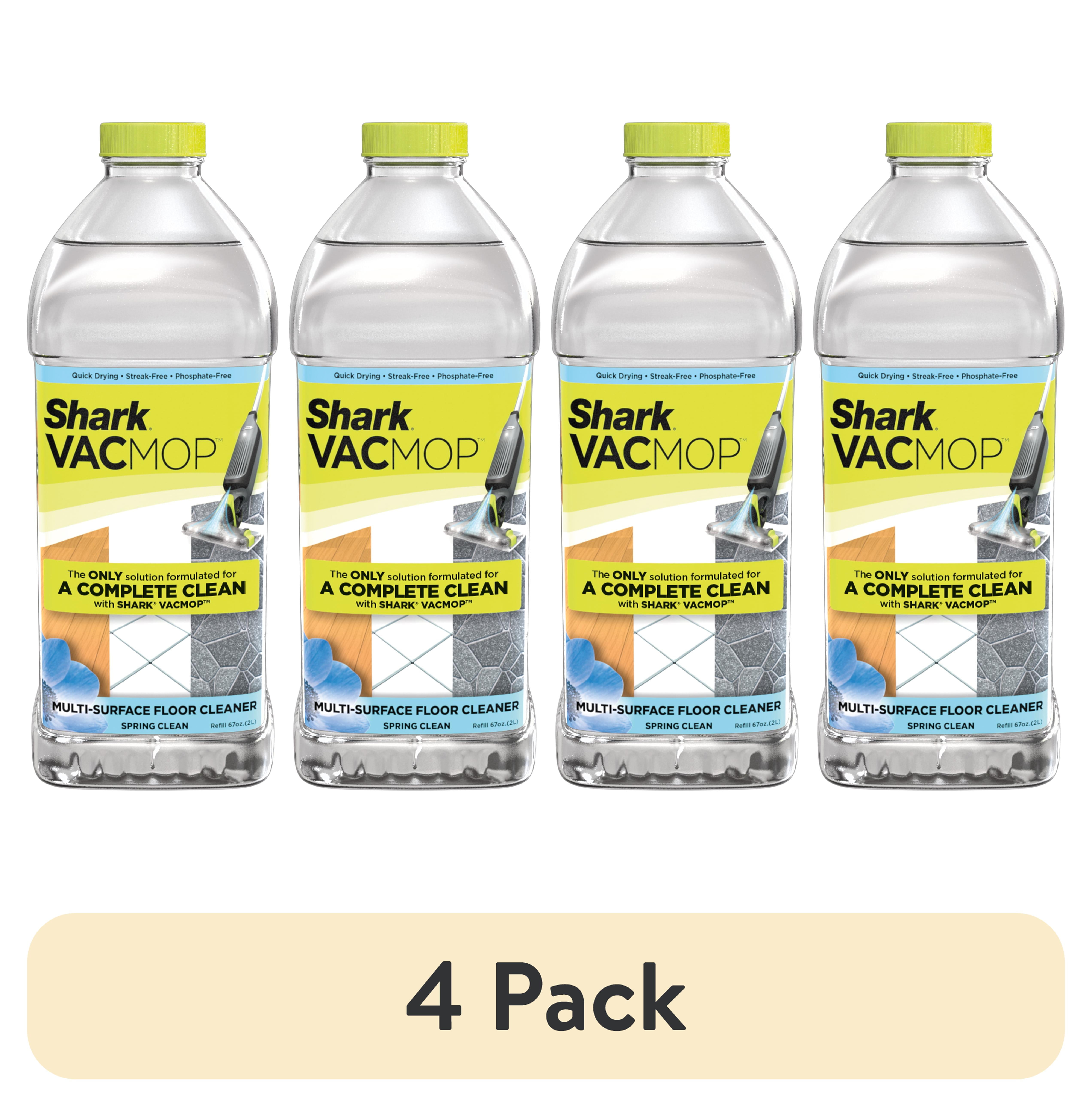(4 pack) Shark VACMOP Multi-Surface Floor Cleaner, Spring Clean, Hard Floors, Fast Drying, Streak-Free, VCM60, 2L