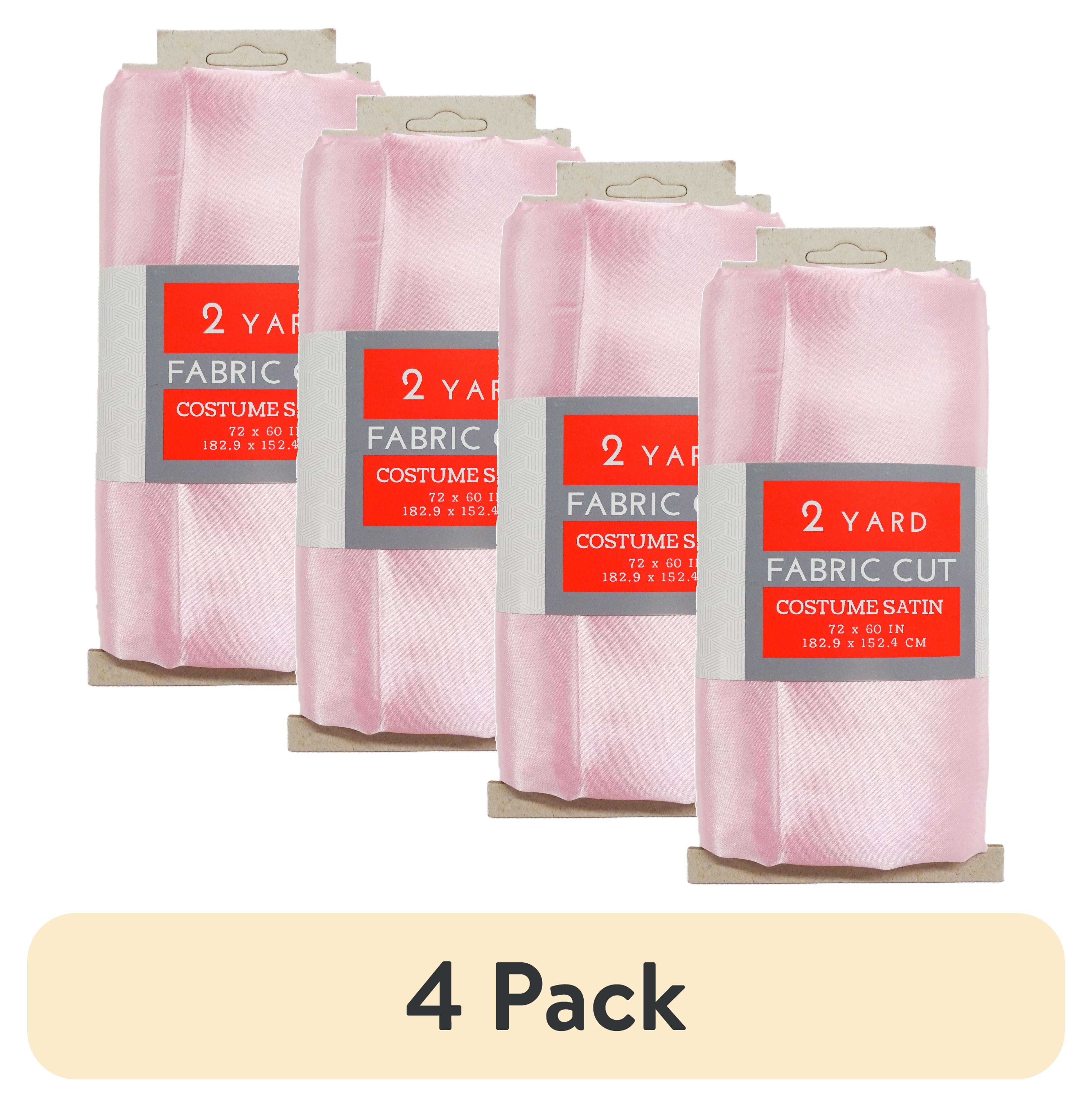 (4 pack) Shason Textile Special Occasion Costume Satin 2 Yards Precut Fabric, Light Pink