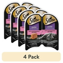 (4 pack) Sheba Perfect Portions With Sustainable Salmon Wet Cat Food Pate, 2.6 oz Twin-Pack Tray