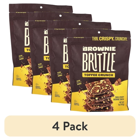 (4 pack) Sheila G's Brownie Brittle Toffee Crunch, 5 OZ,