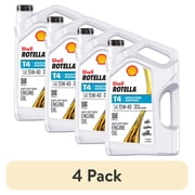 4 pack Shell Rotella T4 Triple Protection 15W-40 Diesel Engine Oil, 1 Gallon