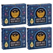 4 pack Siete Family Foods Grain Free Crunchy Taco Shells, 12 Count