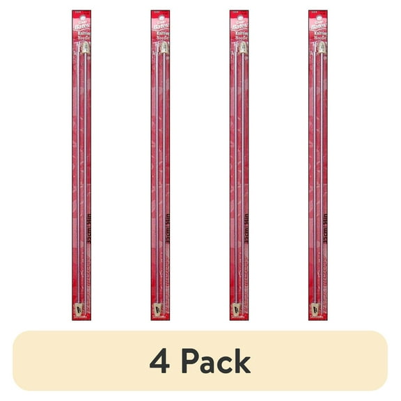 (4 pack) Bates Silvalume Knitting Needles 14" 6