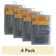(4 pack) Silver Safety Pin Assortment, 140 Pieces