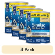 4 pack Similac 360 Total Care Infant Formula Powder, 30.8 oz Value Can