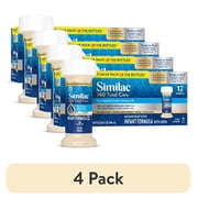 (4 pack) Similac 360 Total Care Infant Formula, Ready-to-Feed, 2-fl-oz (Case of 12)