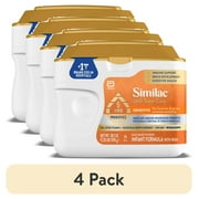 4 pack Similac 360 Total Care Sensitive Baby Formula Powder, Has 5 HMO Prebiotics, 20.1-oz Tub