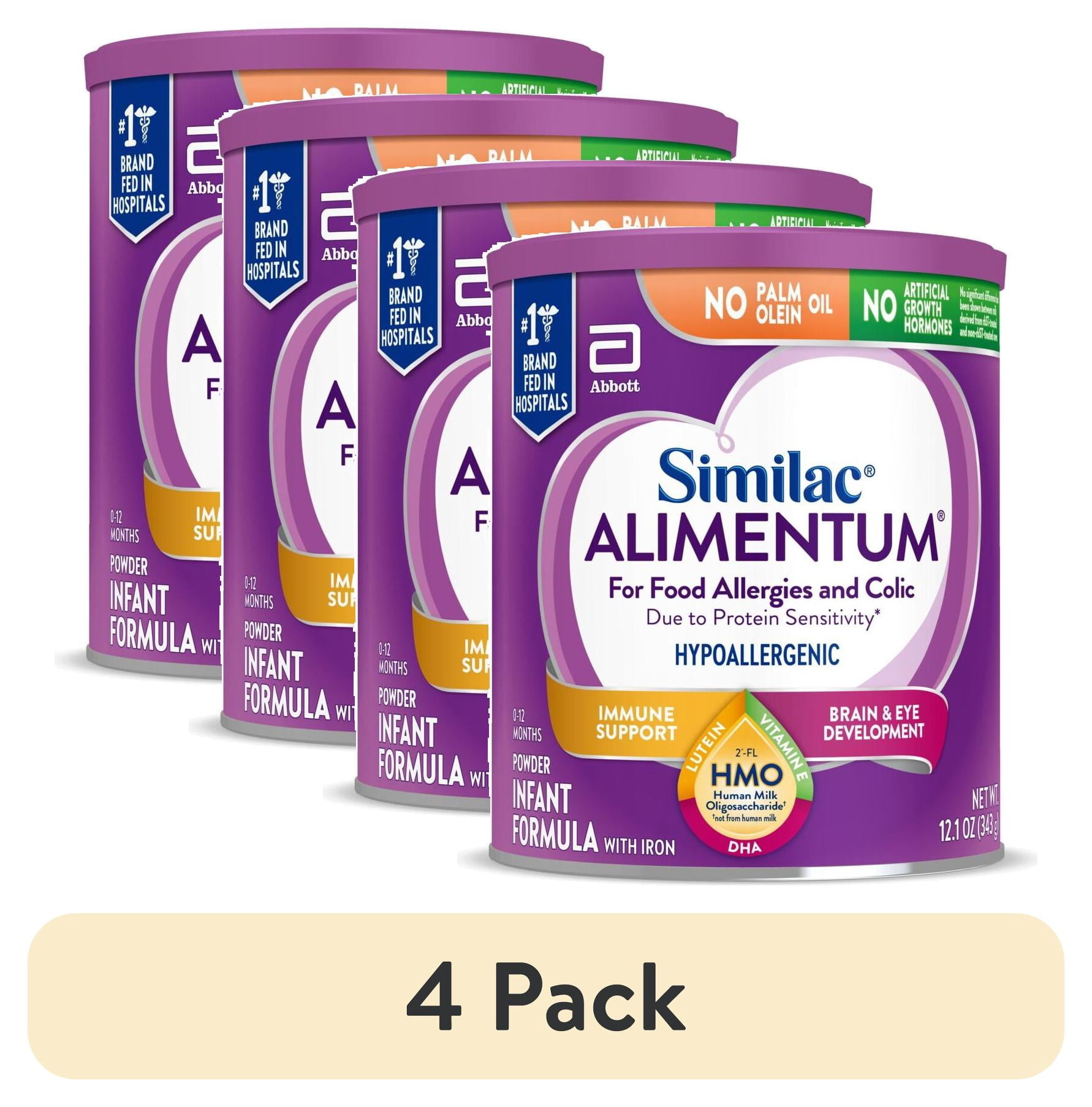 (4 pack) Similac Alimentum With 2'-FL HMO, Baby Formula Powder, 12.1-oz Can
